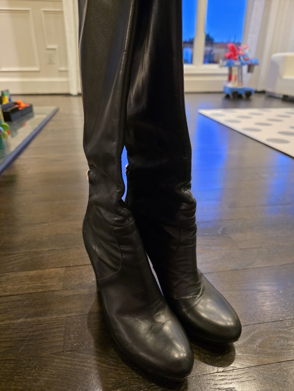 Gucci Black High-Heel Mid-Calf Women's Boots Size 6.5 - Picture 7 of 16